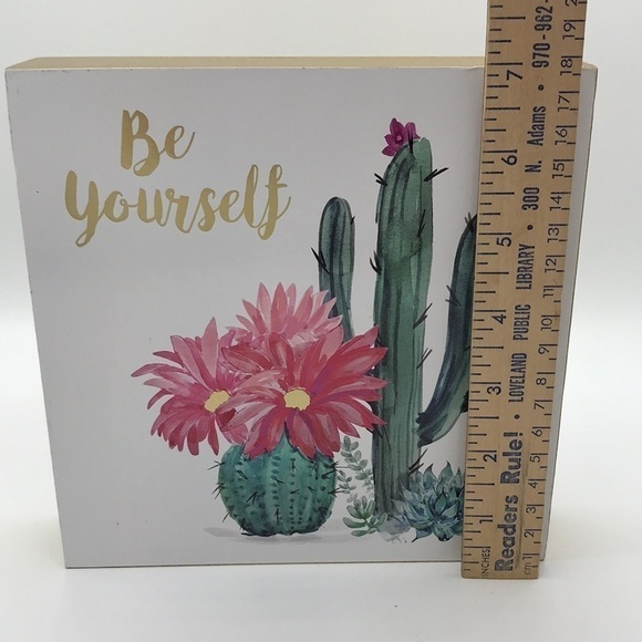 BE YOURSELF WOODEN PLAQUE - Picture 5 of 5